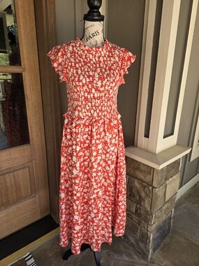 Sugarlips Red and White Floral Maxi Dress-NWT